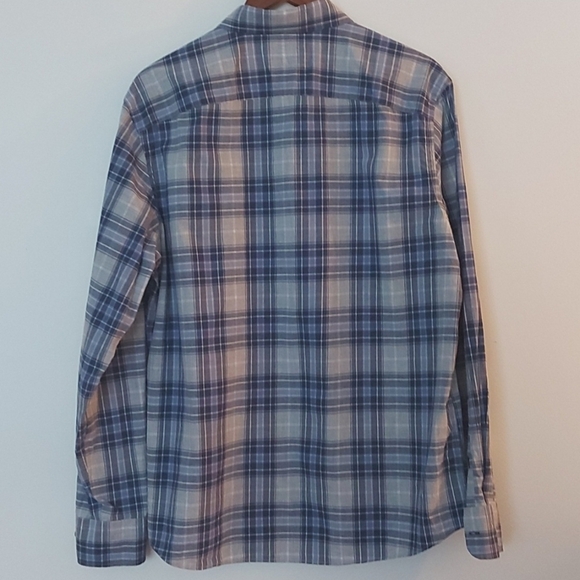 Untuckit Grey and Blue Plaid Casual Button Down Shirt 100% Cotton Size XLarge - Picture 2 of 7